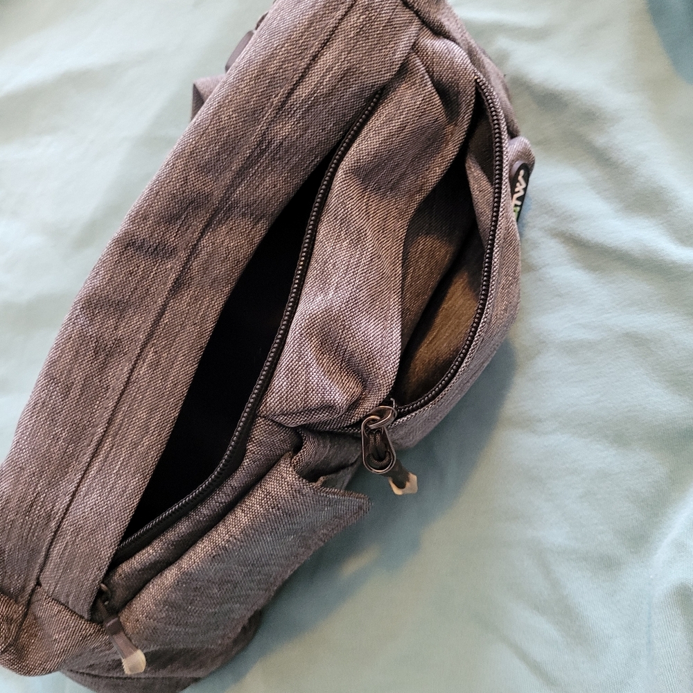 Gray Waist Pack Unisex with Elastic Waistband - Picture 13 of 14